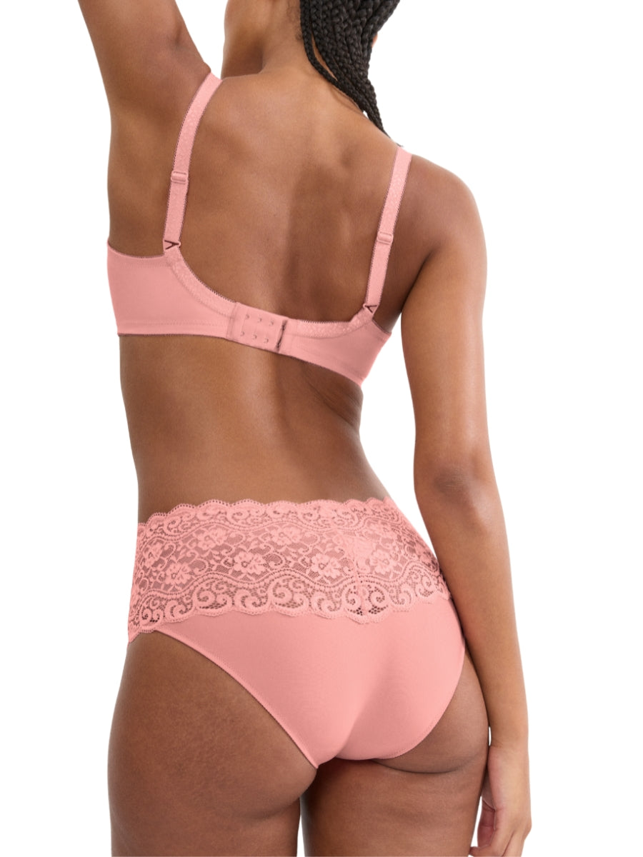 Amourette W01 Minimizer Bra - Cherry Rose