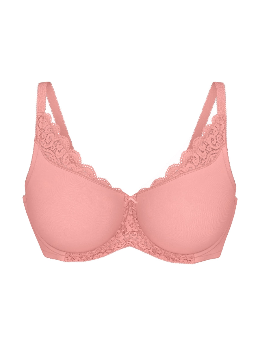 Amourette W01 Minimizer Bra - Cherry Rose