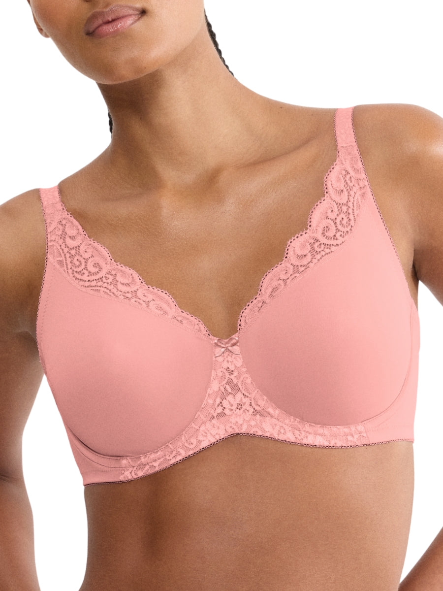 Amourette W01 Minimizer Bra - Cherry Rose