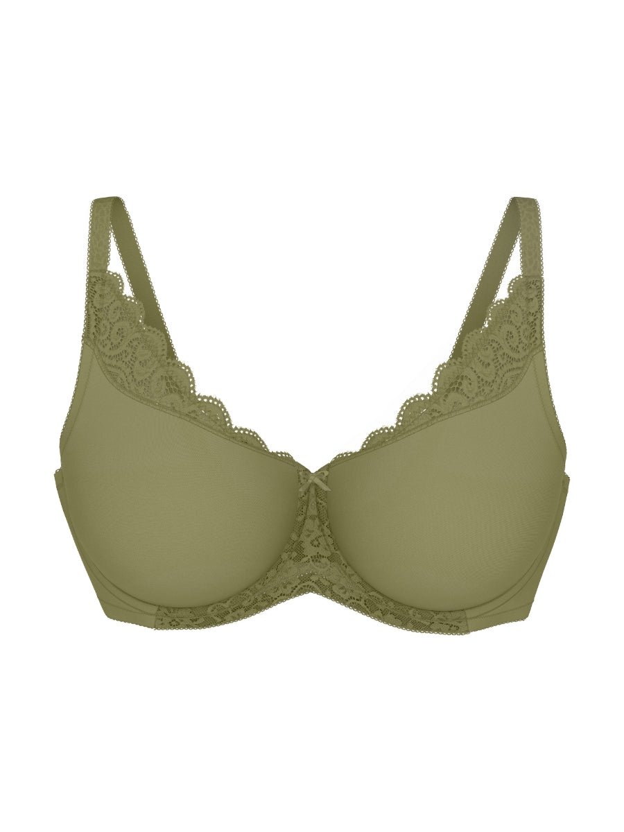 Amourette W01 Minimizer Bra - Olive Gold