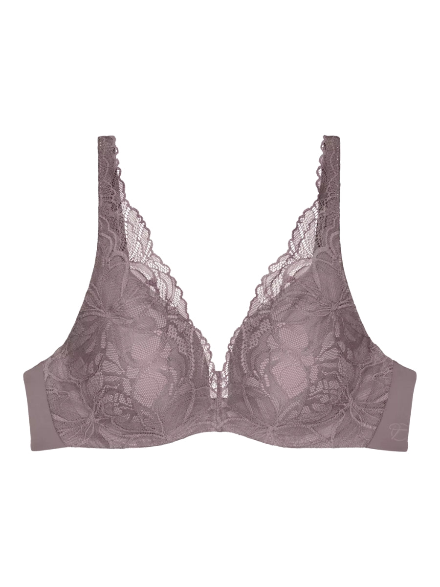 Body Make-Up Illusion Lace High Apex Bra - Pigeon Grey