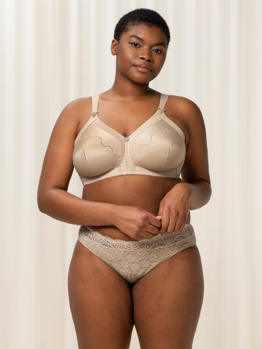 Doreen + Cotton Full Cup Bra - Skin