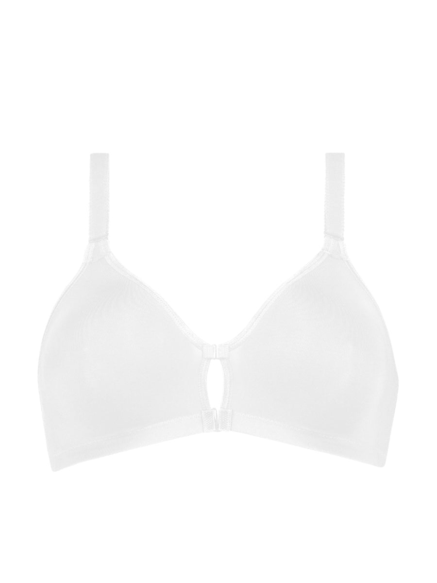 Triaction Fitness F Front Fastening Sports Bra - White