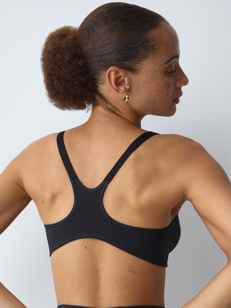Triaction Fitness F Front Fastening Sports Bra - Black