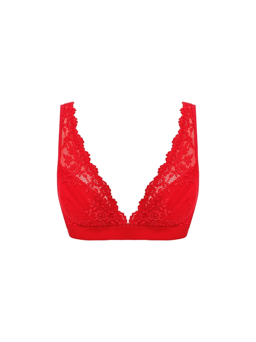 Embrace Lace Soft Cup Bra - Equestrian Red