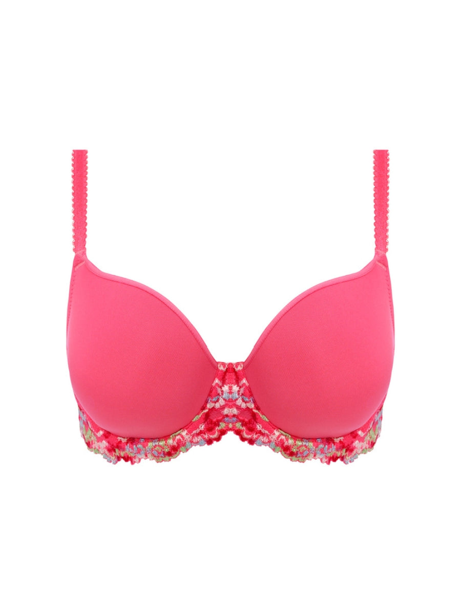 Embrace Lace Contour Bra - Hot Pink/Multi