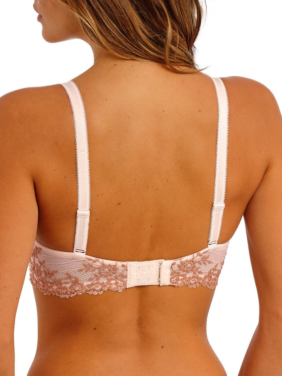 Embrace Lace Plunge Underwire Bra - Angel Wing/Rose Dust