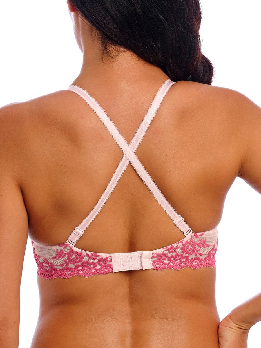 Embrace Lace Plunge Underwire Bra - Ballet Slipper/Chateau Rose