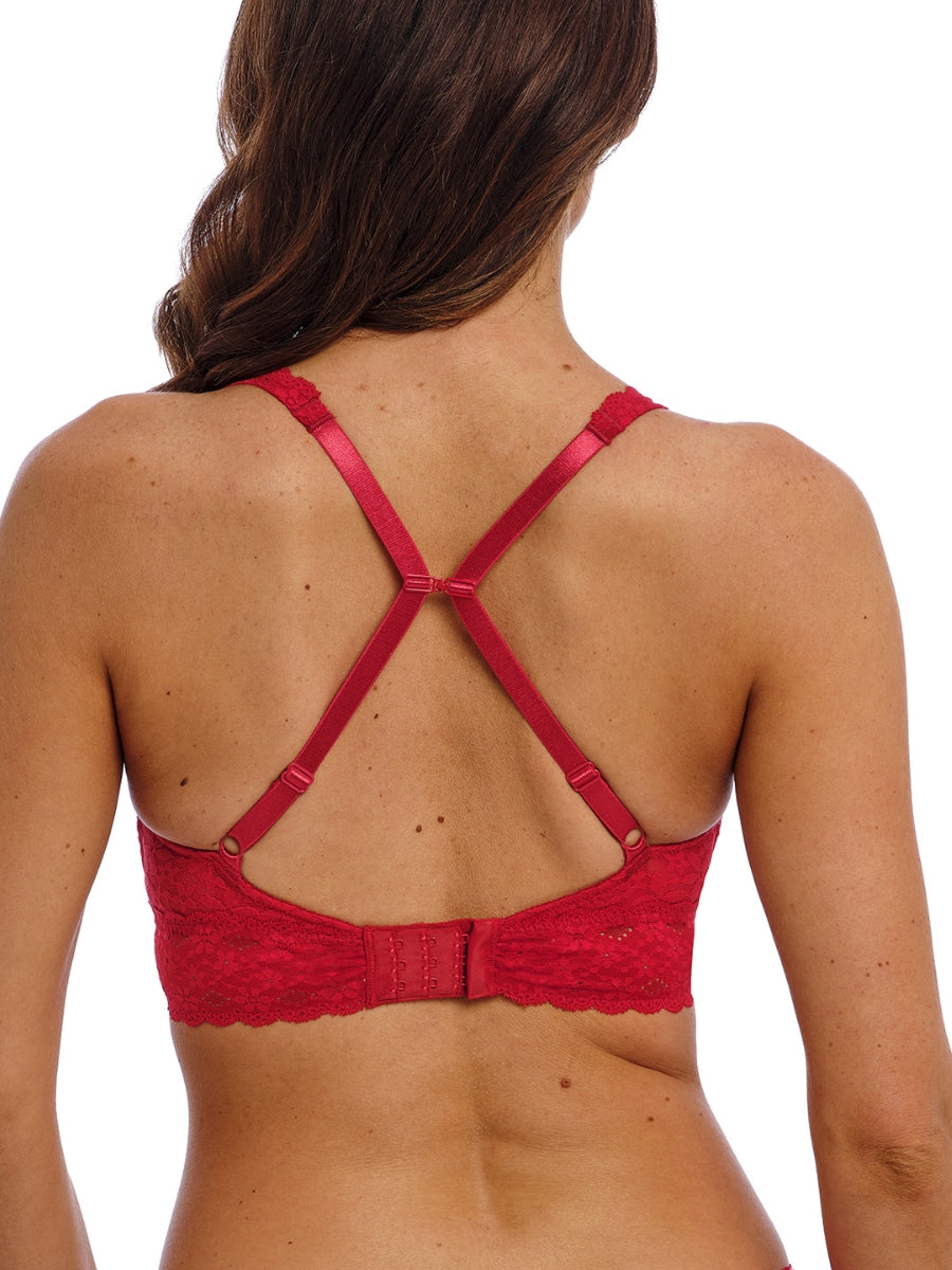 Halo Lace Soft Cup Bra - Equestrian Red