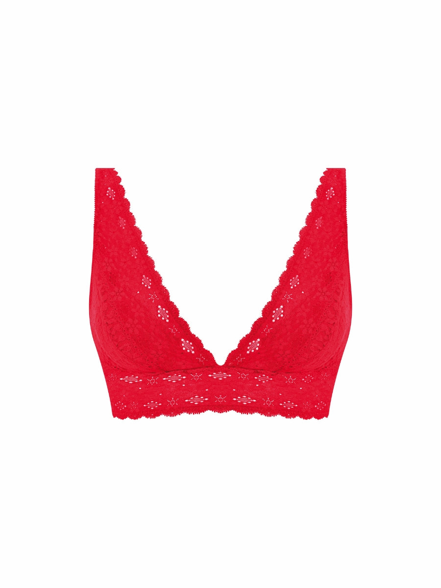 Halo Lace Soft Cup Bra - Equestrian Red