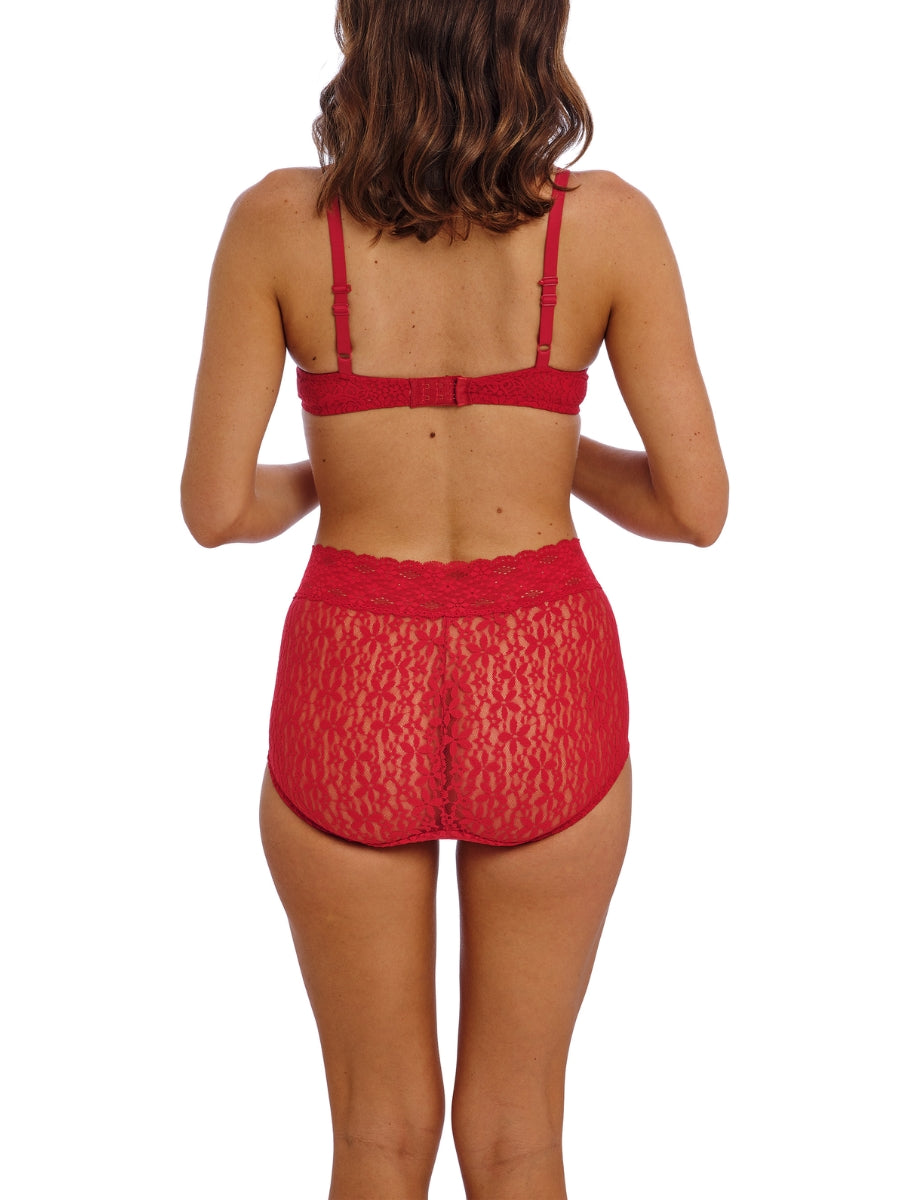 Halo Lace Moulded Bra - Equestrian Red