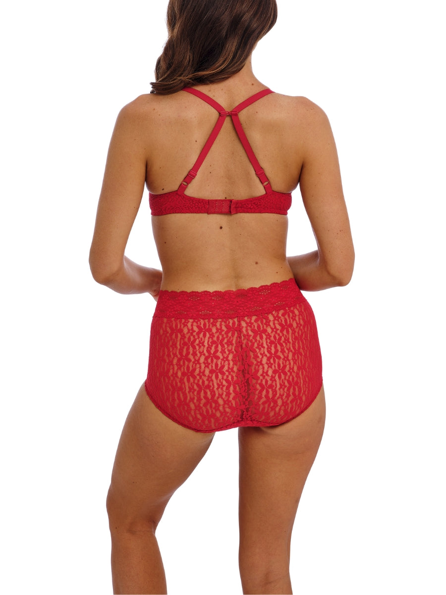 Halo Lace Moulded Bra - Equestrian Red