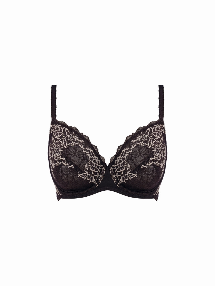 Lace Perfection Average Wire Bra - Black/Ivory