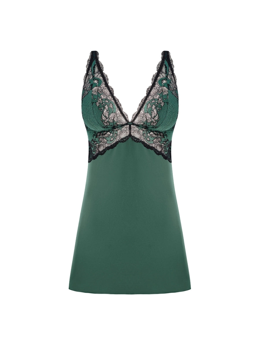 Modern Affair Chemise - Silver Pine/Black