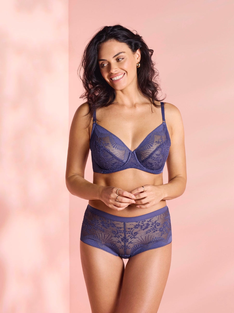 Sensu Lace Underwire Bra - Dark Azure