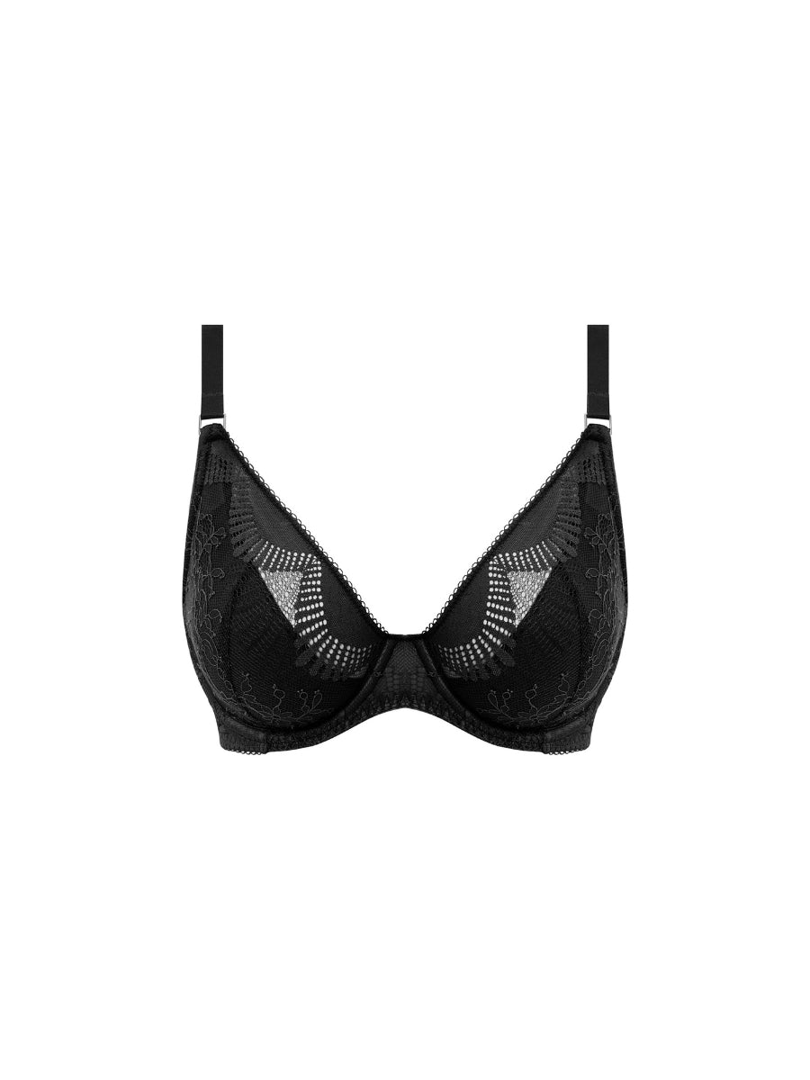 Sensu Lace Plunge Bra - Black
