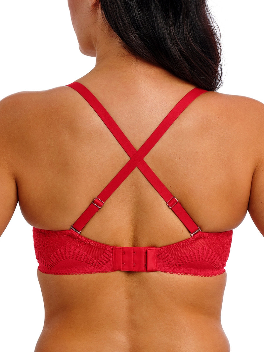 Sensu Lace Plunge Bra - Salsa