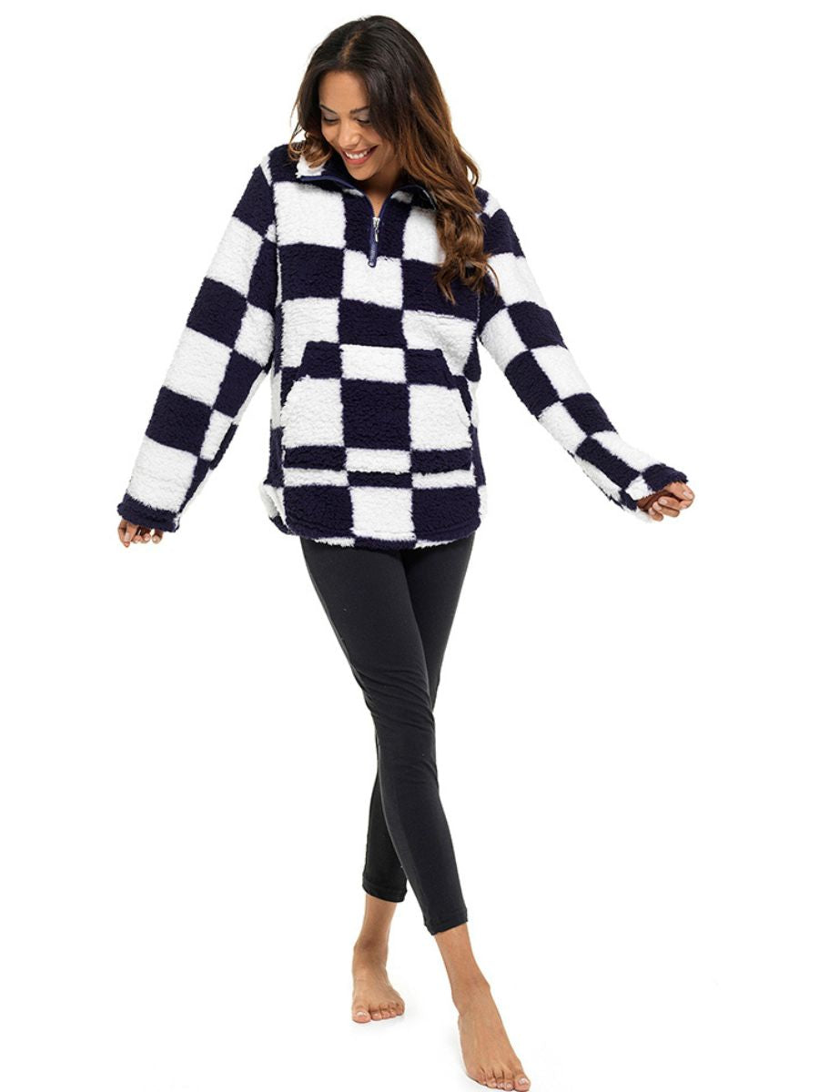BraForMe Nightwear Sherpa Fleece Lounge Top