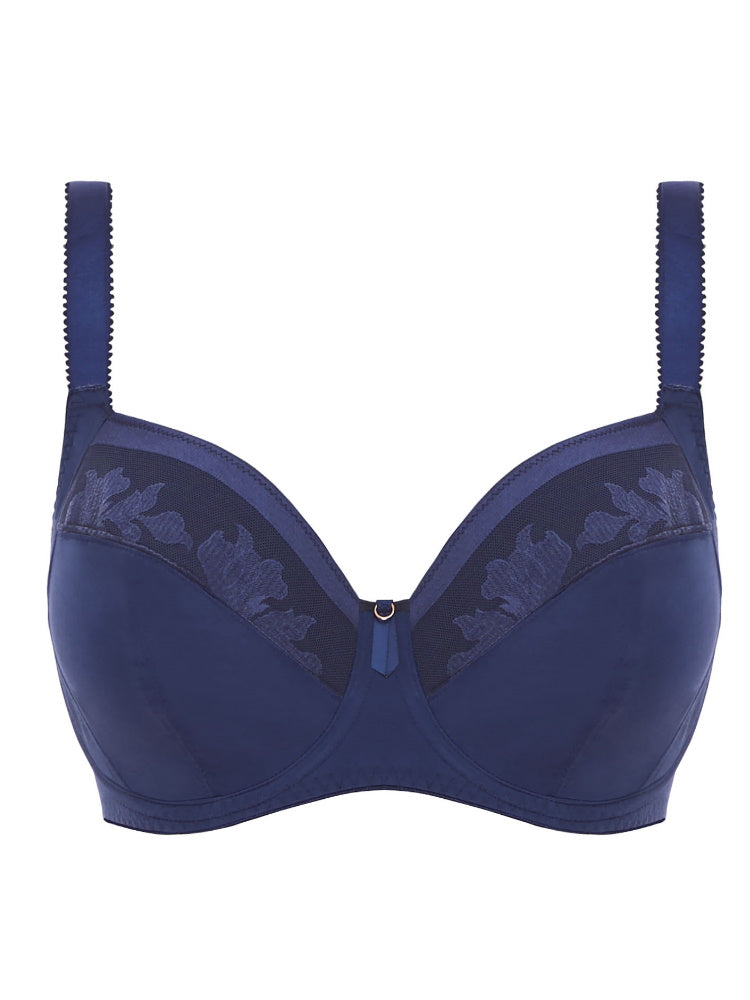 Illusion Full Cup Side Support Bra - Navy