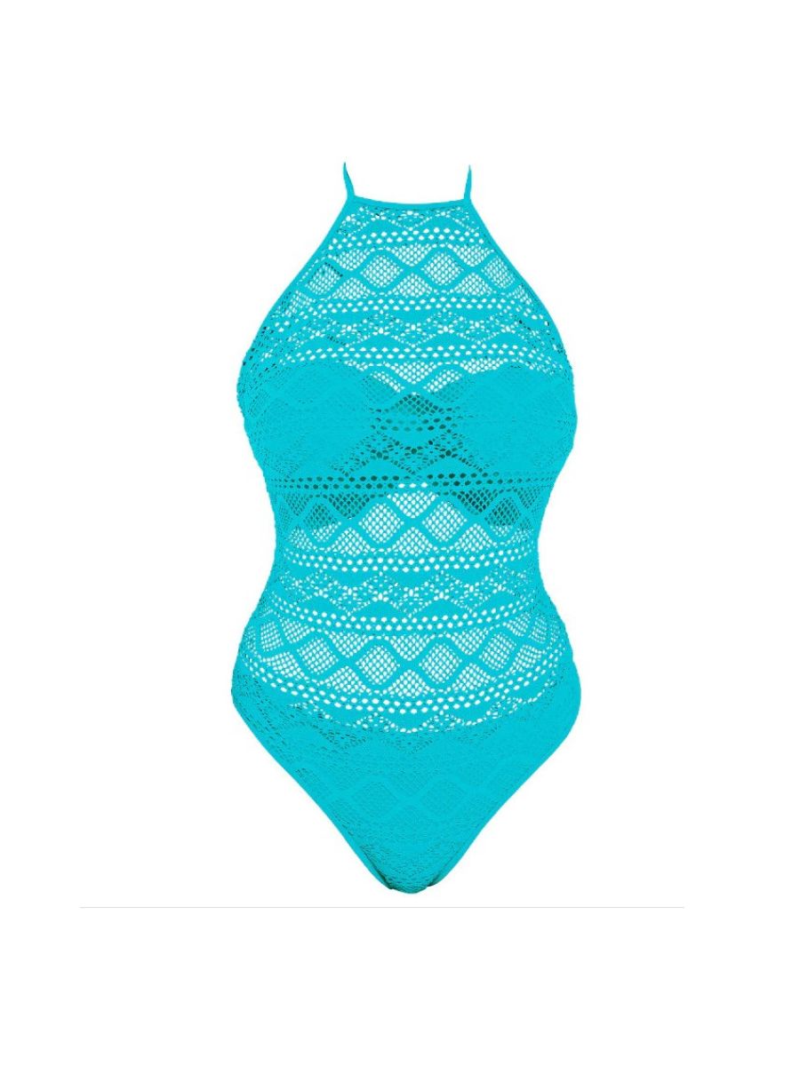 Sundance High Neck Swimsuit - Deep Ocean