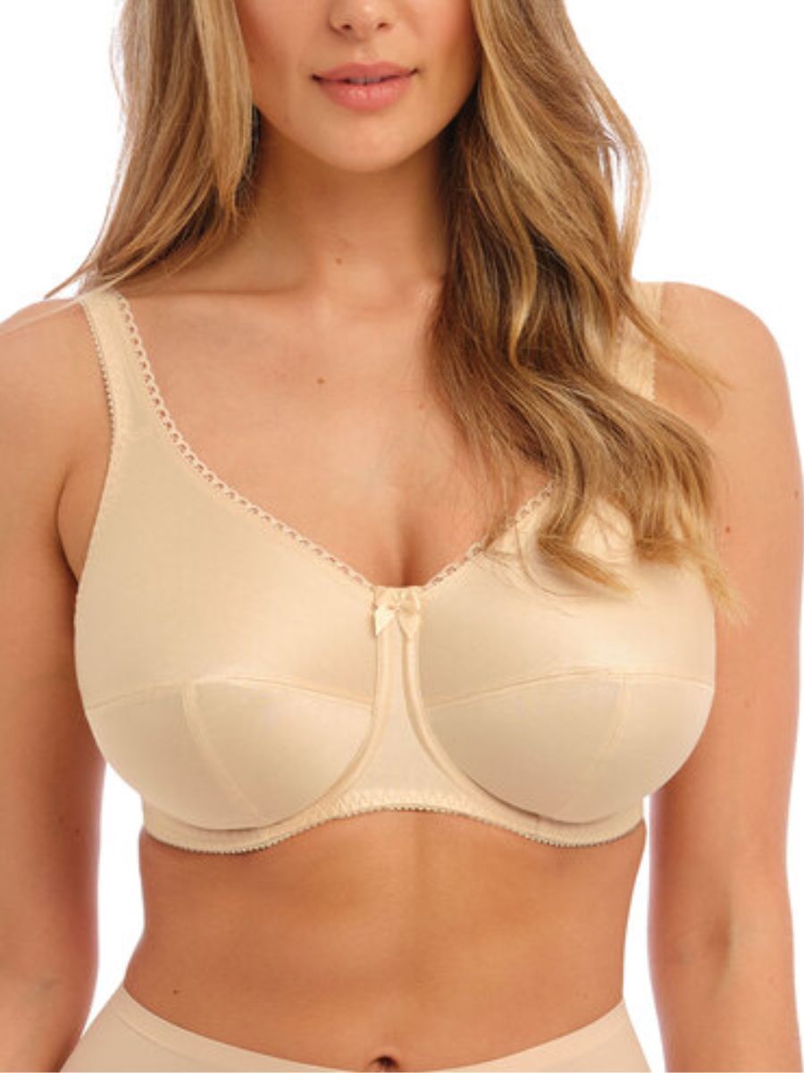 Womens Balconette Bra Plus Size Full Coverage Tshirt Seamless Underwire  Bras Back Smoothing Beige 34H