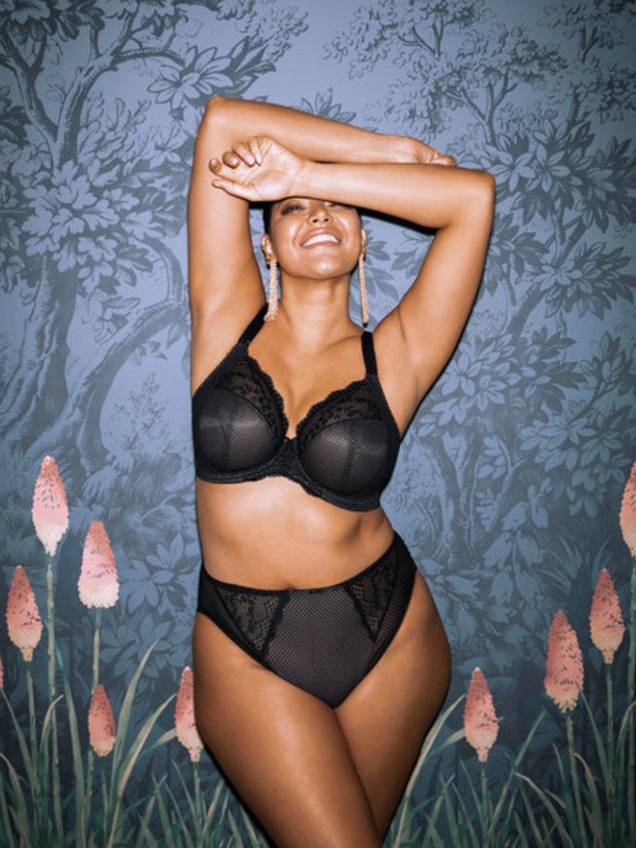 Charley Stretch Plunge Bra - Black