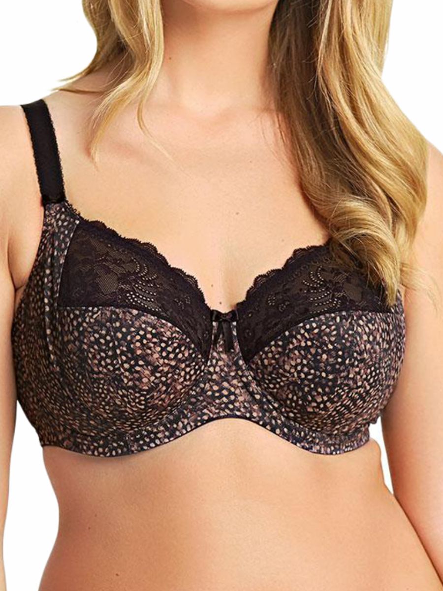Morgan Printed Full Cup Bra - Ebony