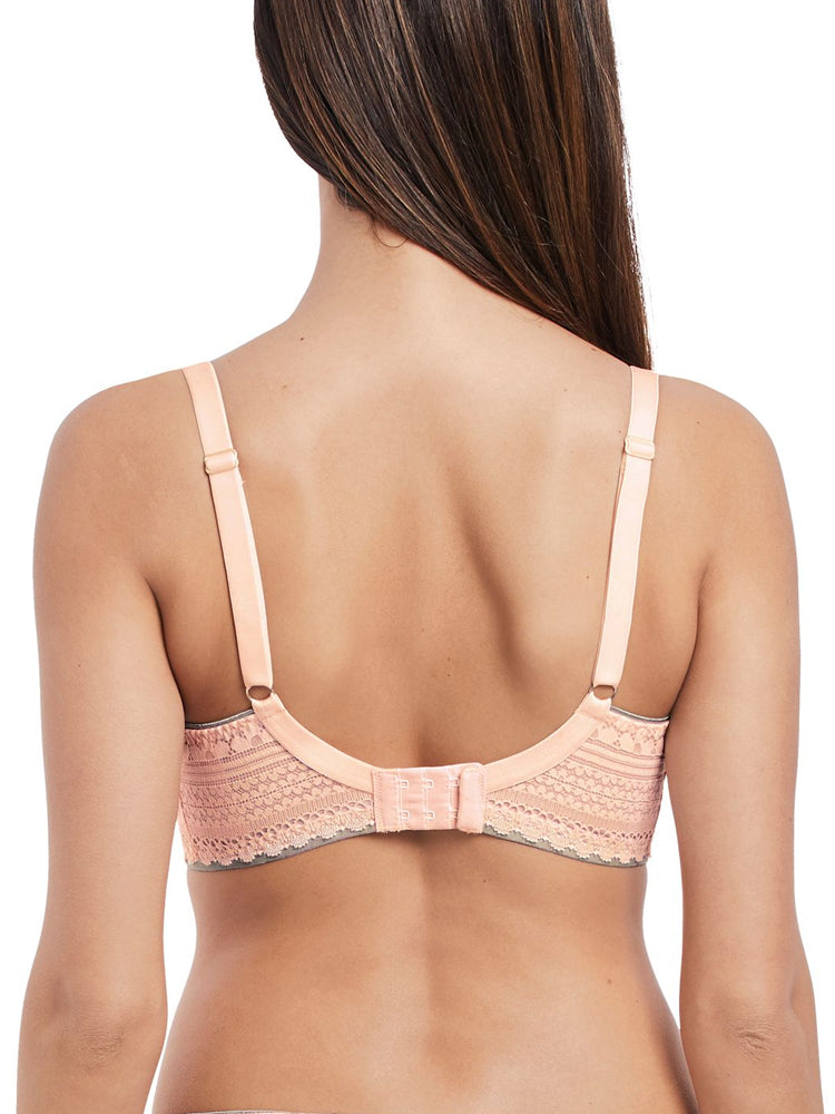 Daisy Lace Half Cup Balcony Bra - Blush
