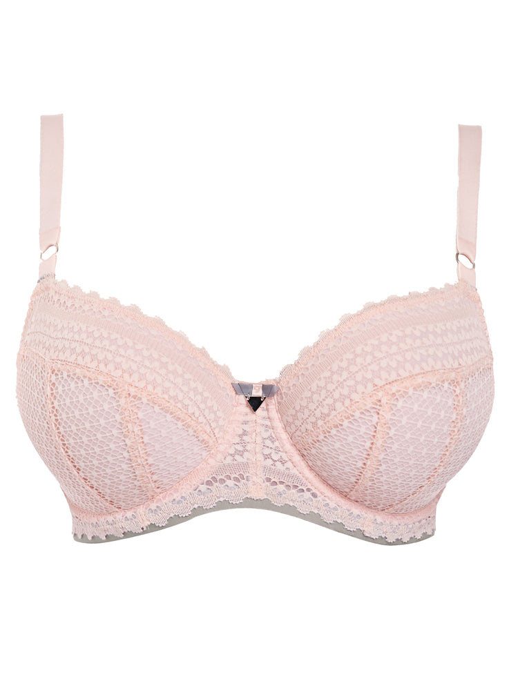Daisy Lace Half Cup Balcony Bra - Blush