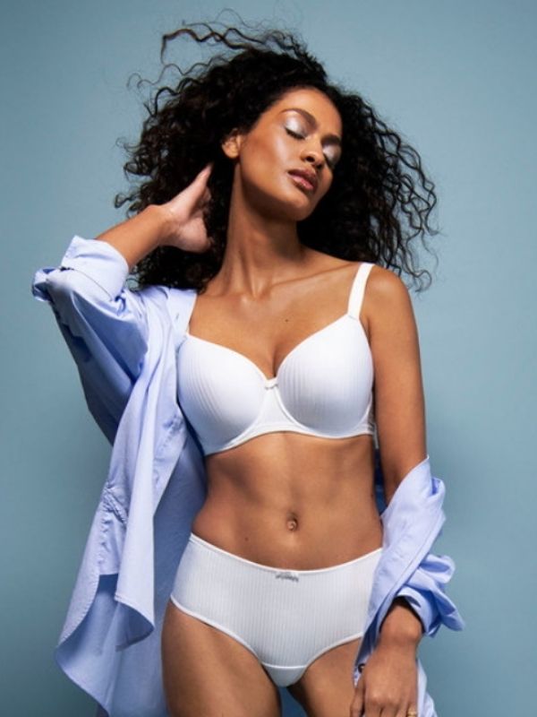White Underwired Moulded Balcony Bra