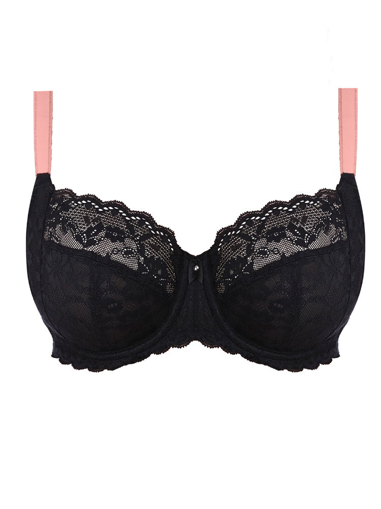 Offbeat Side Support Bra - Black