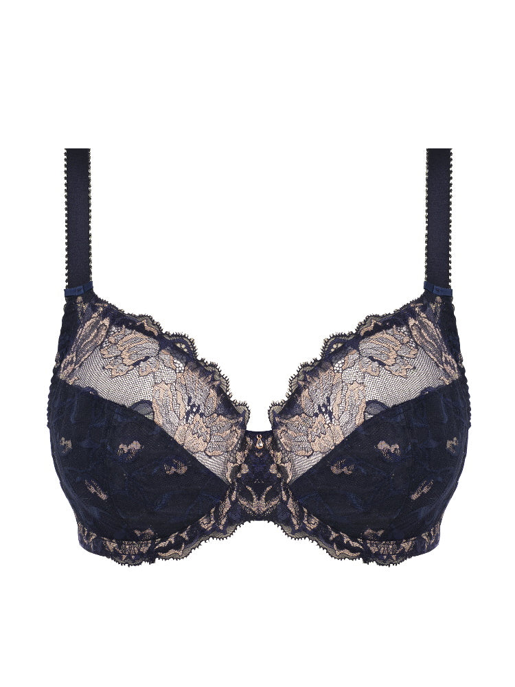 Aubree Side Support Bra - Navy