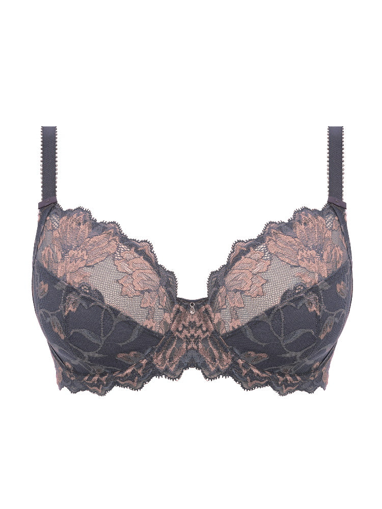 Aubree Side Support Bra - Shadow Rose