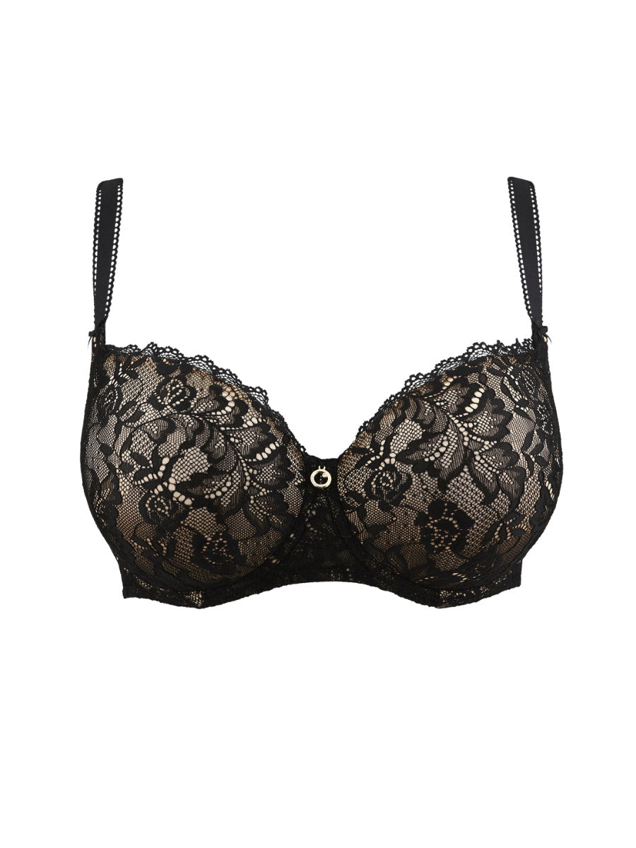 Black Half Cup Underwired Bra