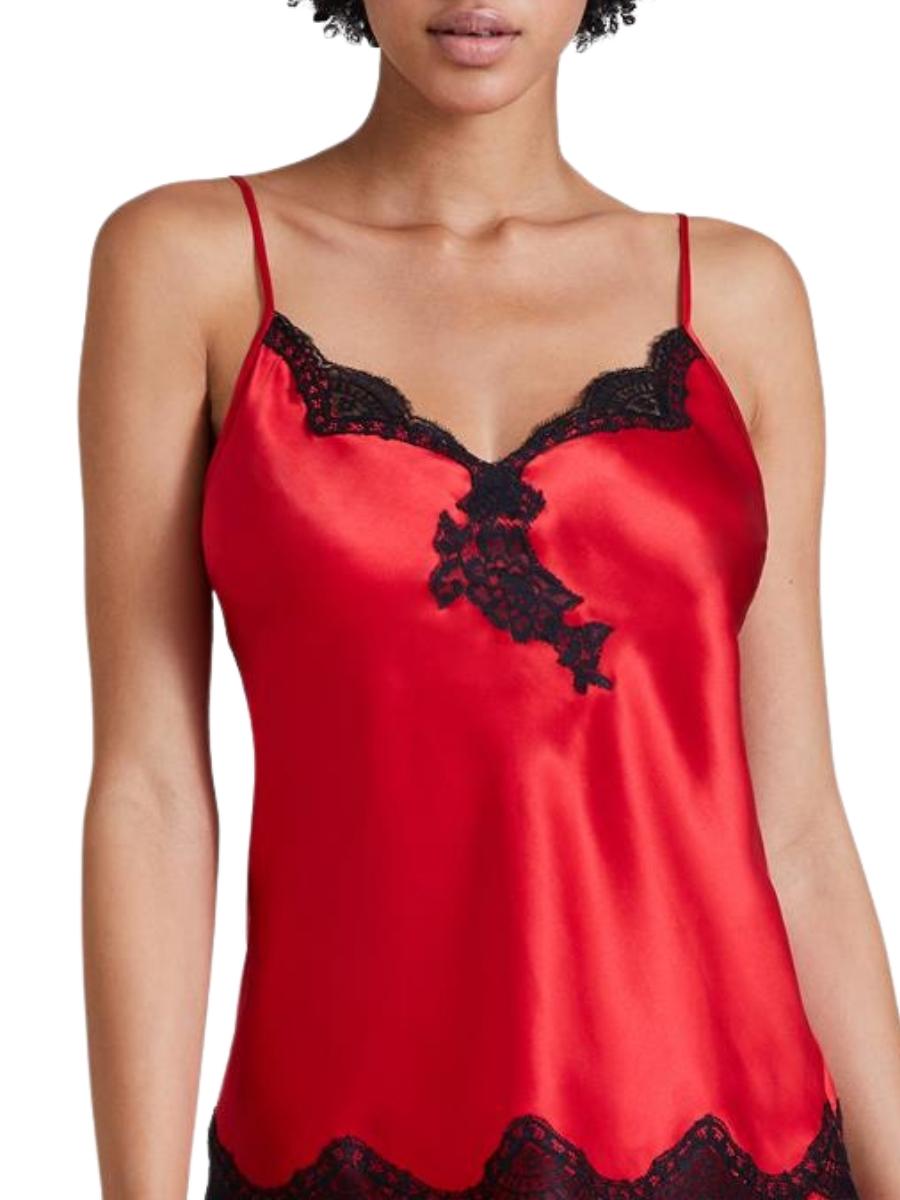 aubade toi mon amour silk cami top rouge passion