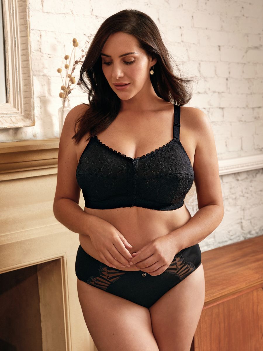 berlei classic full cup front fastening bra black