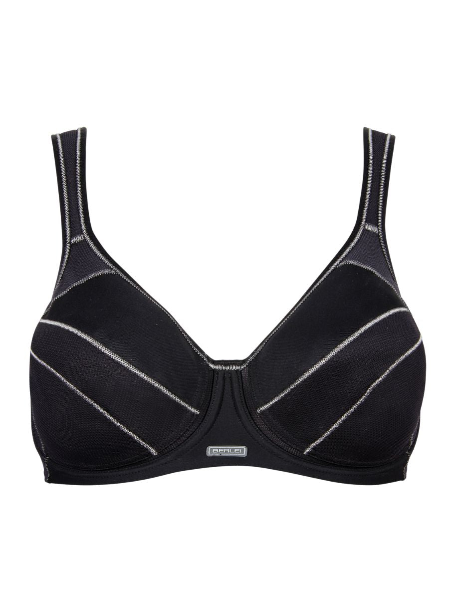 berlei full support wired sports bra black
