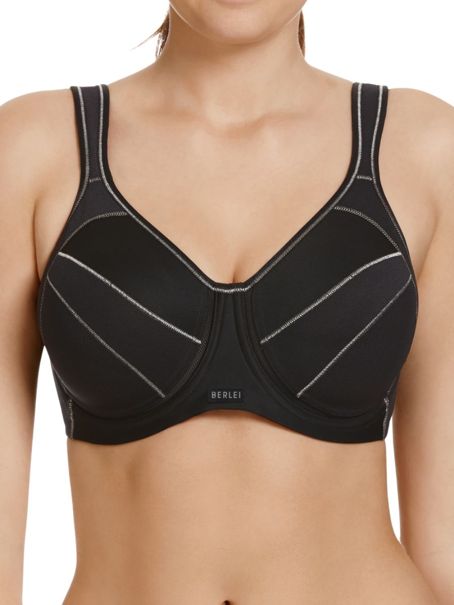 berlei full support wired sports bra black