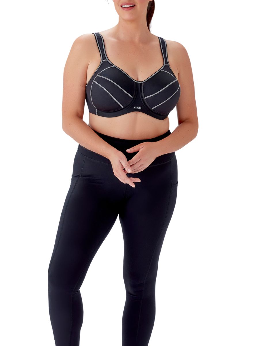 berlei full support wired sports bra black