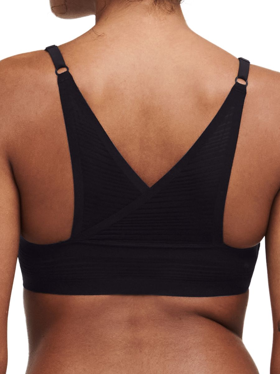chantelle softstretch stripes padded bralette black