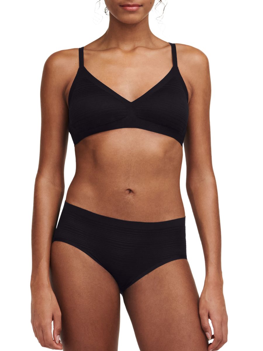 chantelle softstretch stripes padded bralette black