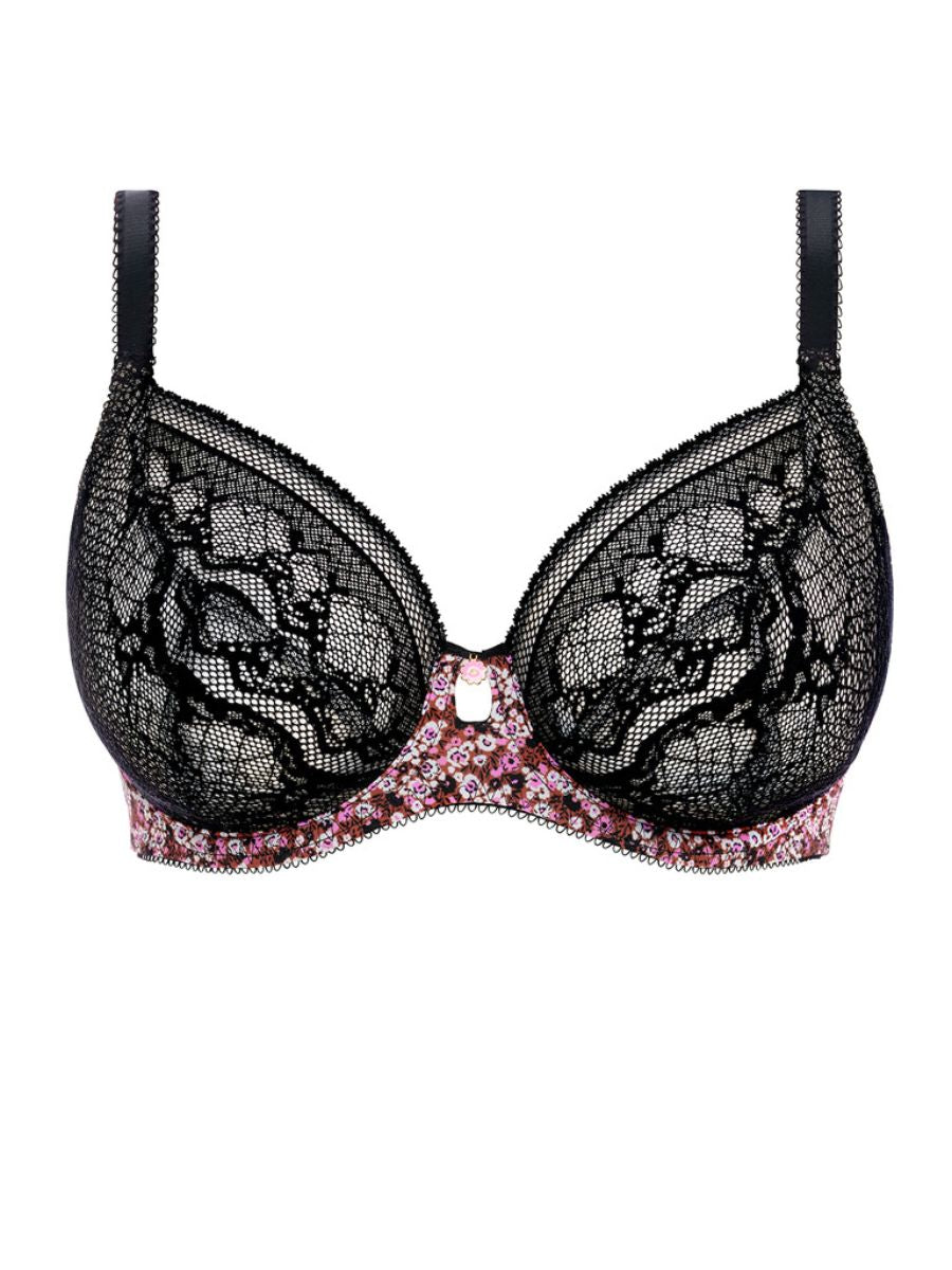 freya infinity fields plunge bra black