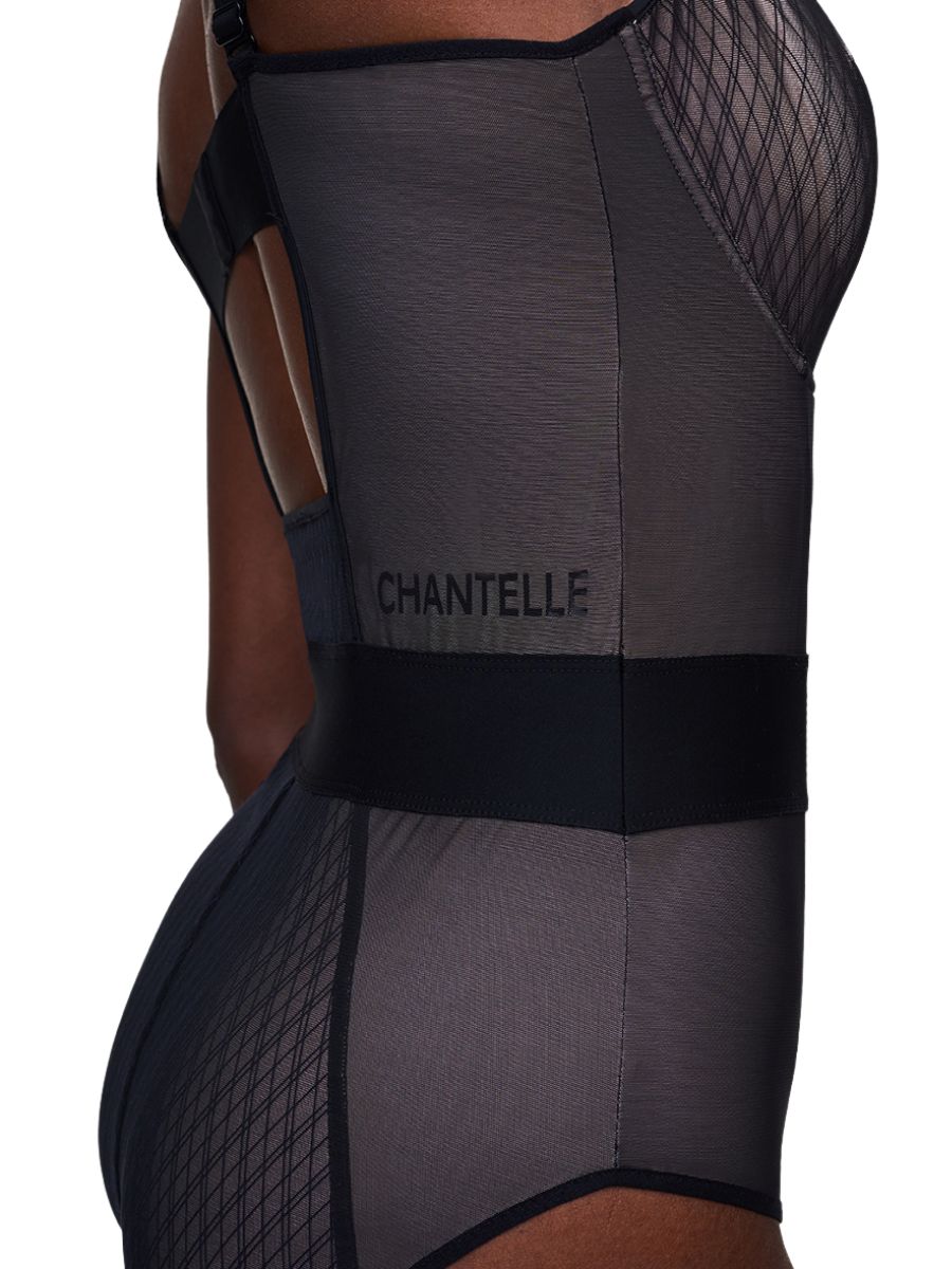 chantelle smooth lines bodysuit black beige