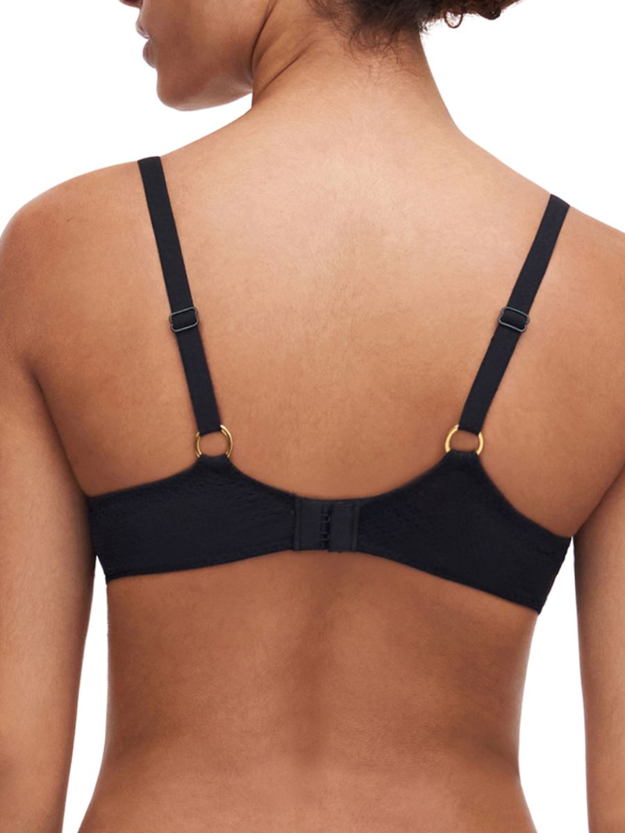 chantelle fleurs plunge t shirt bra black