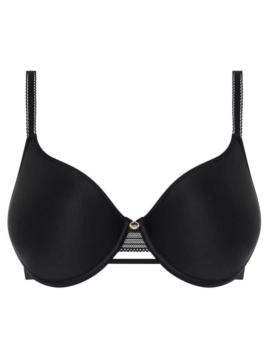 chantelle fleurs half cup memory bra black