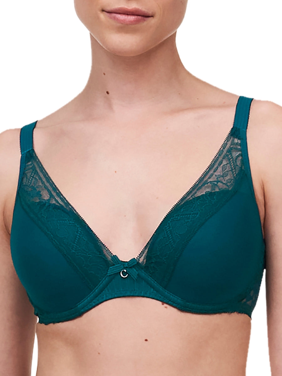 chantelle alto plunge tshirt bra oriental green