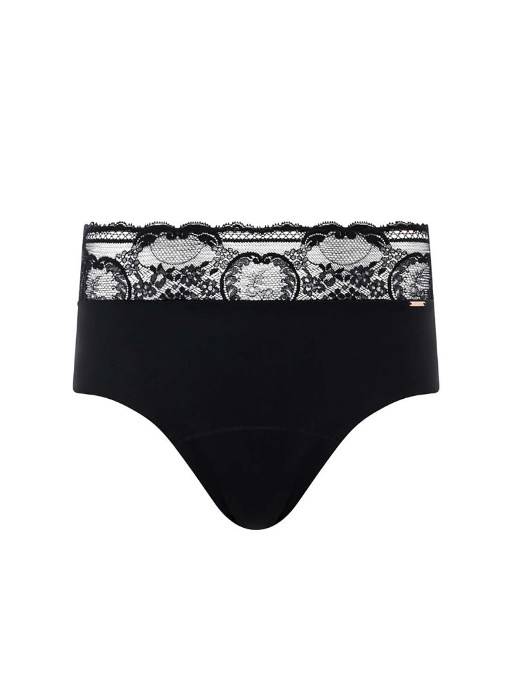 Black Period Pants High Waist Full Brief