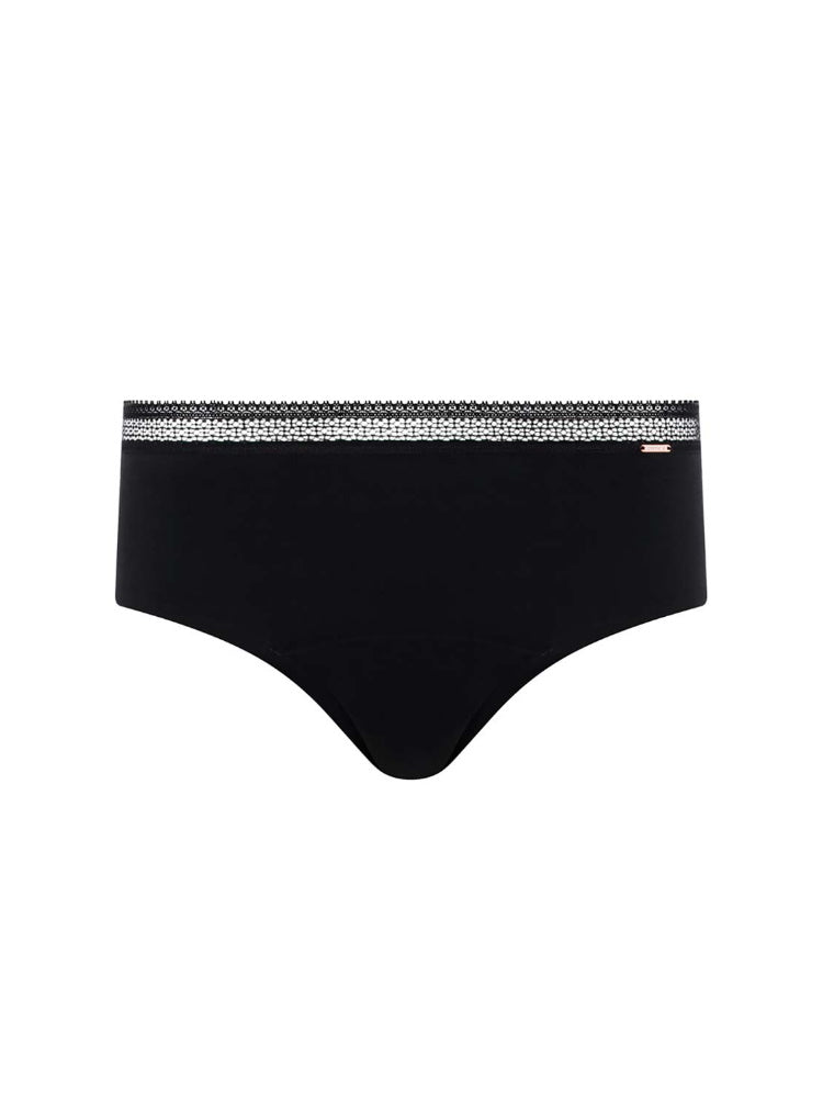 Black Period Pants Mid Rise Hipster