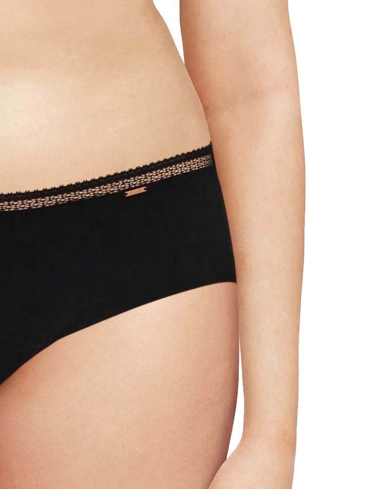 Black Period Pants Mid Rise Hipster