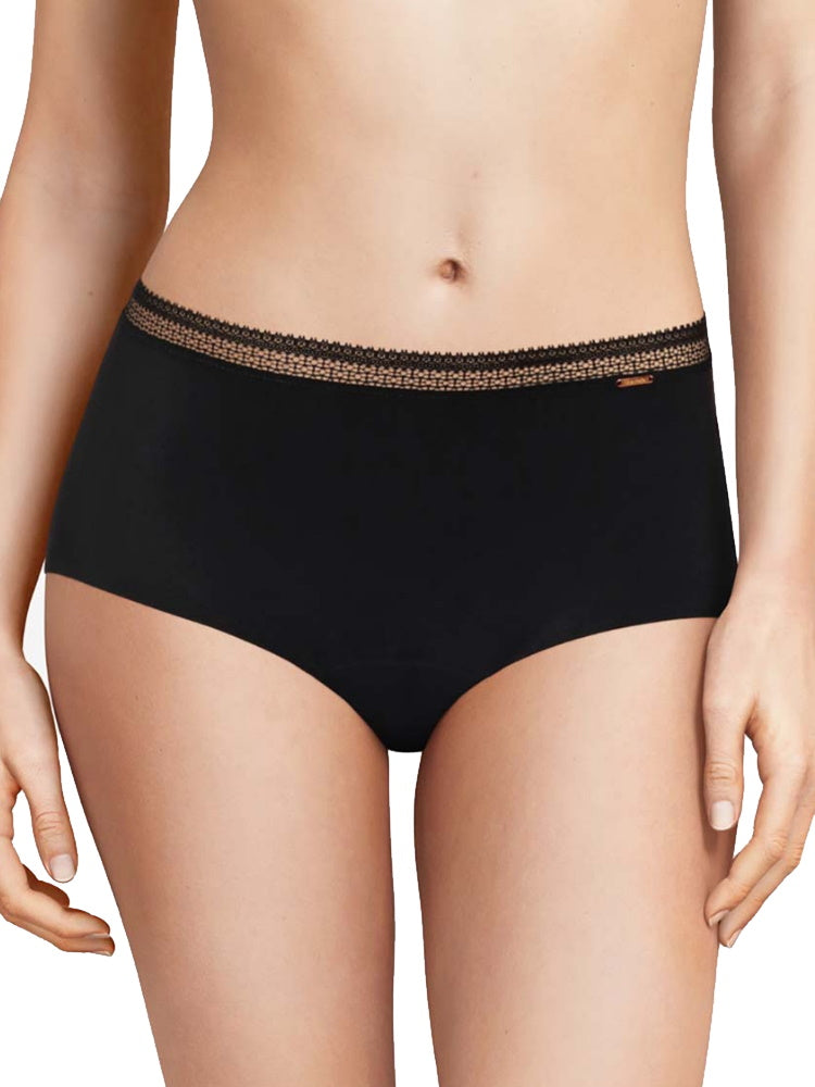 Black Period Pants High Waist Full Brief